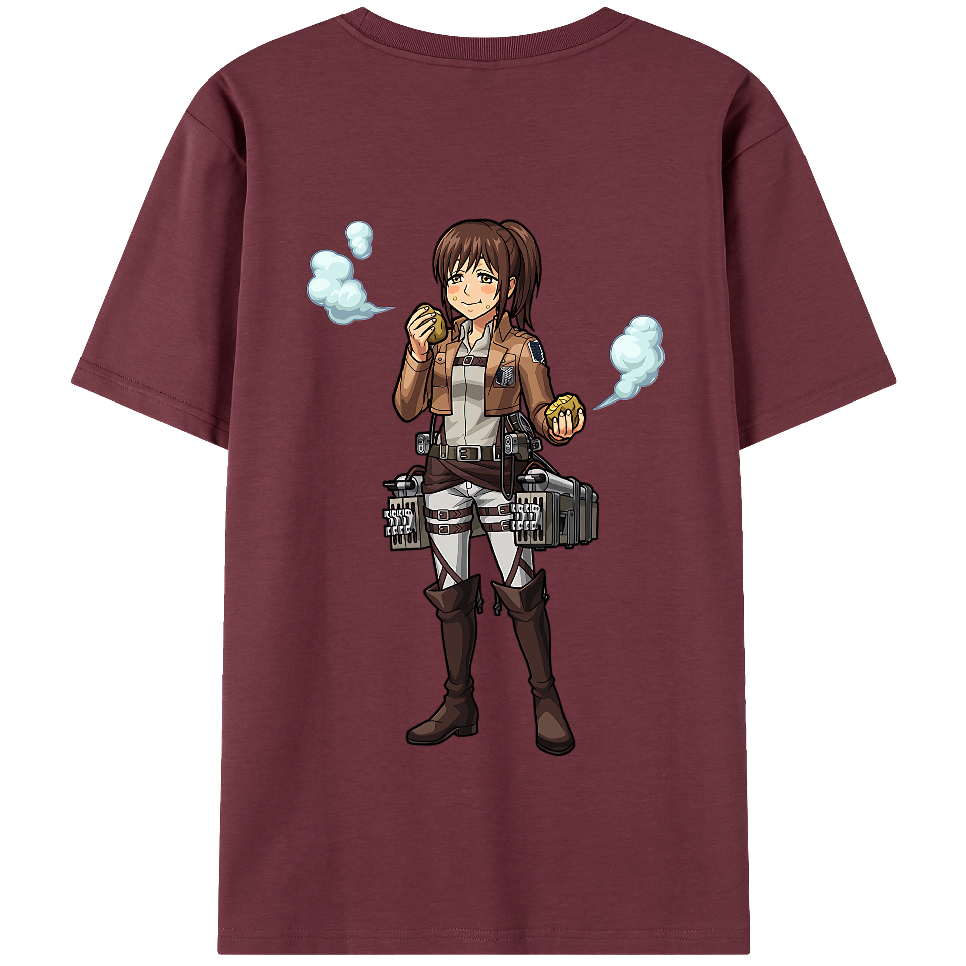 （画像用） 進撃の巨人 サシャ·ブラウス Attack on Titan Sasha Blaus 綿100％半袖Tシャツ（背面プリント）